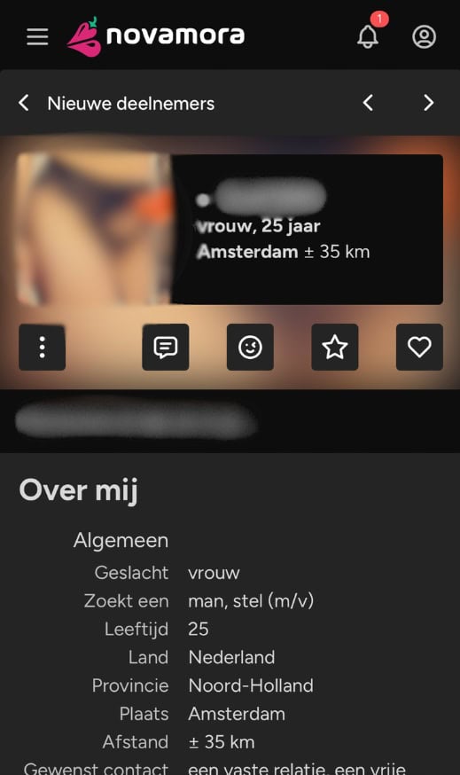 Profielpagina Mobiel