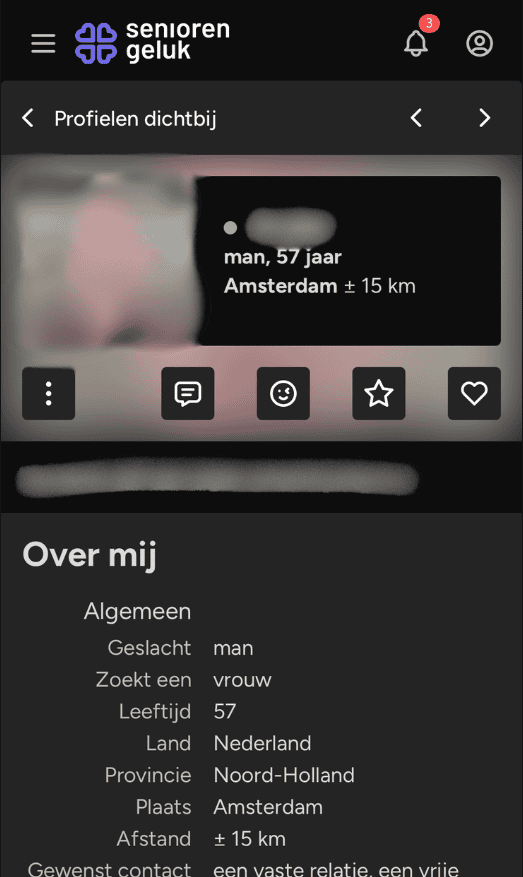 Profiel mobiel screenshot