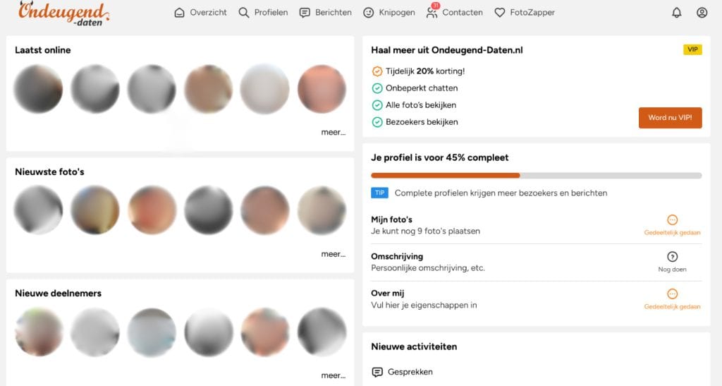 Homepage Ingelogd