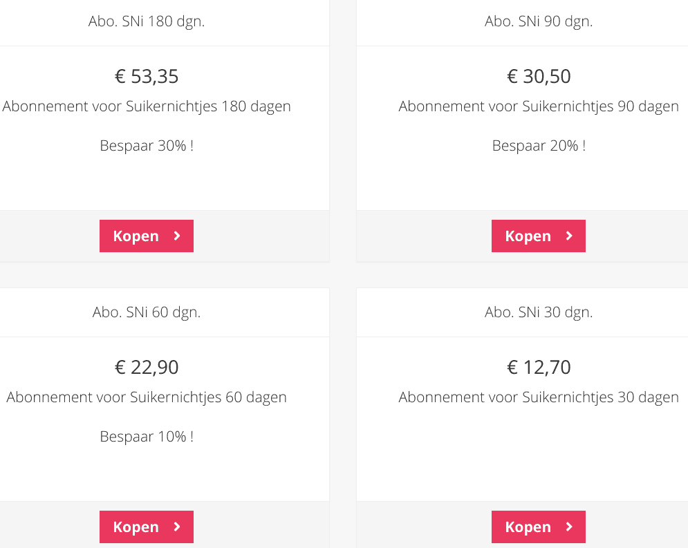 Lidmaatschappen Suikerarrangement