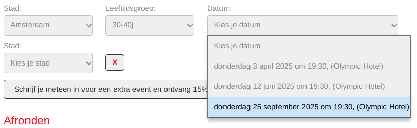 Speeddaten - Zoeken