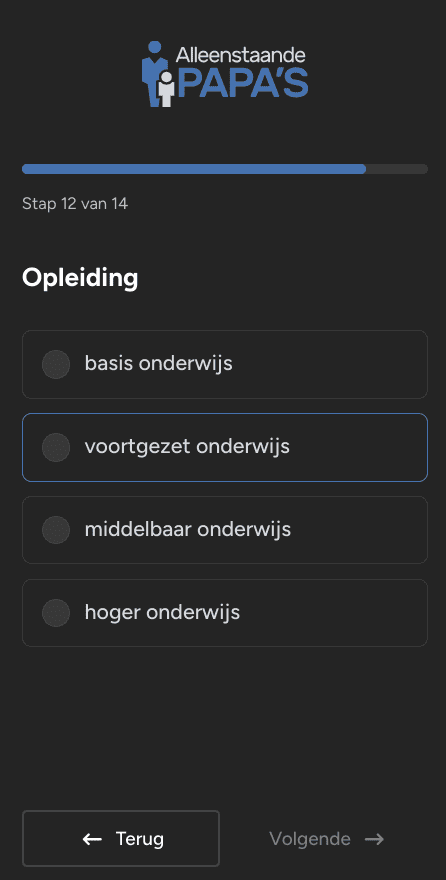 Alleenstaande Papas Aanmelden opleiding
