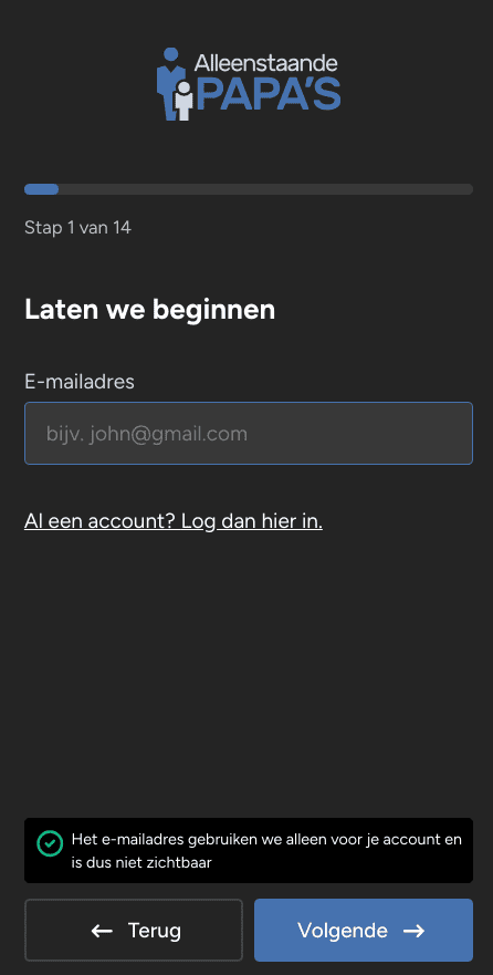Alleenstaande Papas Aanmelden email adres