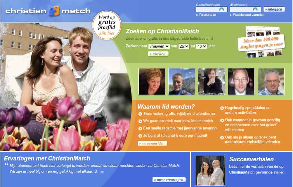 Homepagina Christianmatch
