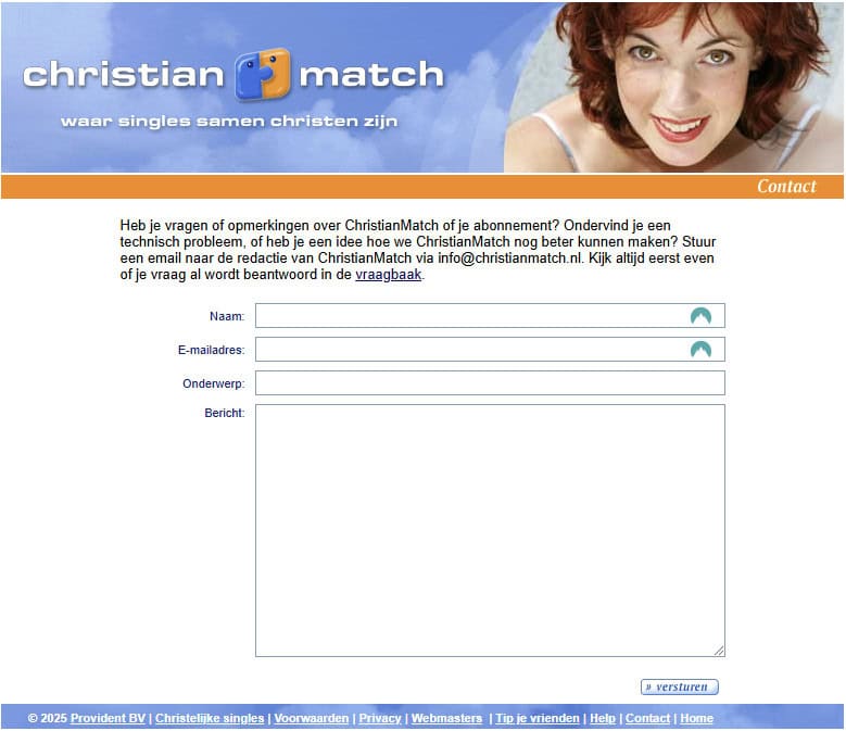 ChristianMatch contactpagina