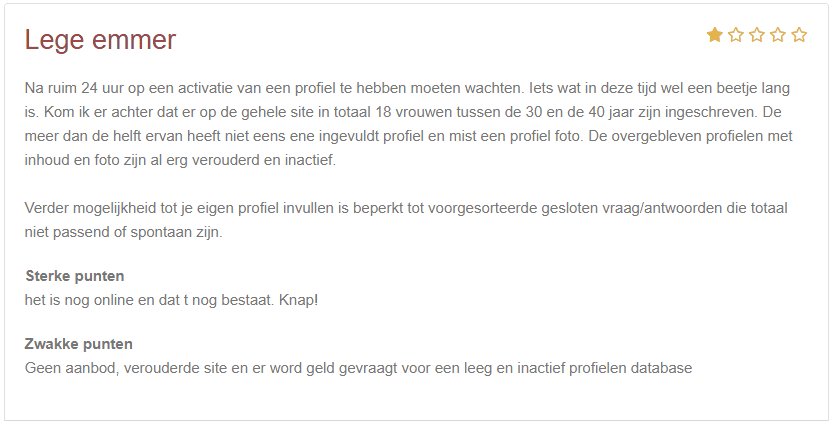 slechte review