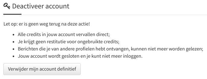 Gaybuddy - Account verwijderen