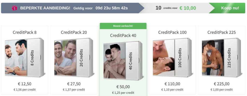 Gaybuddy - Creditpakketten
