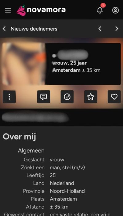 Profielpagina Mobiel