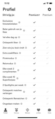 Lidmaatschappen Bumble
